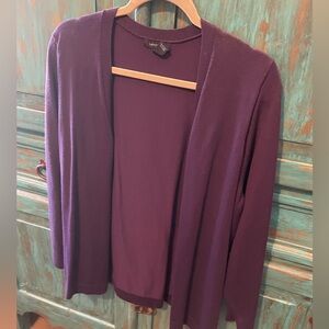 Purple cardigan